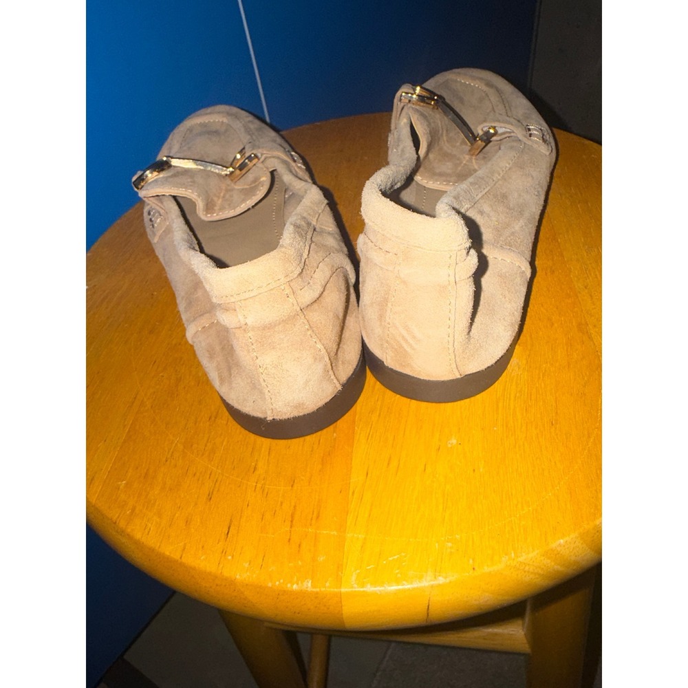 Steve Madden Tan Suede Bit Loafers Gold Hardware Slip On Flats Womens 7.5 - Picture 10 of 11